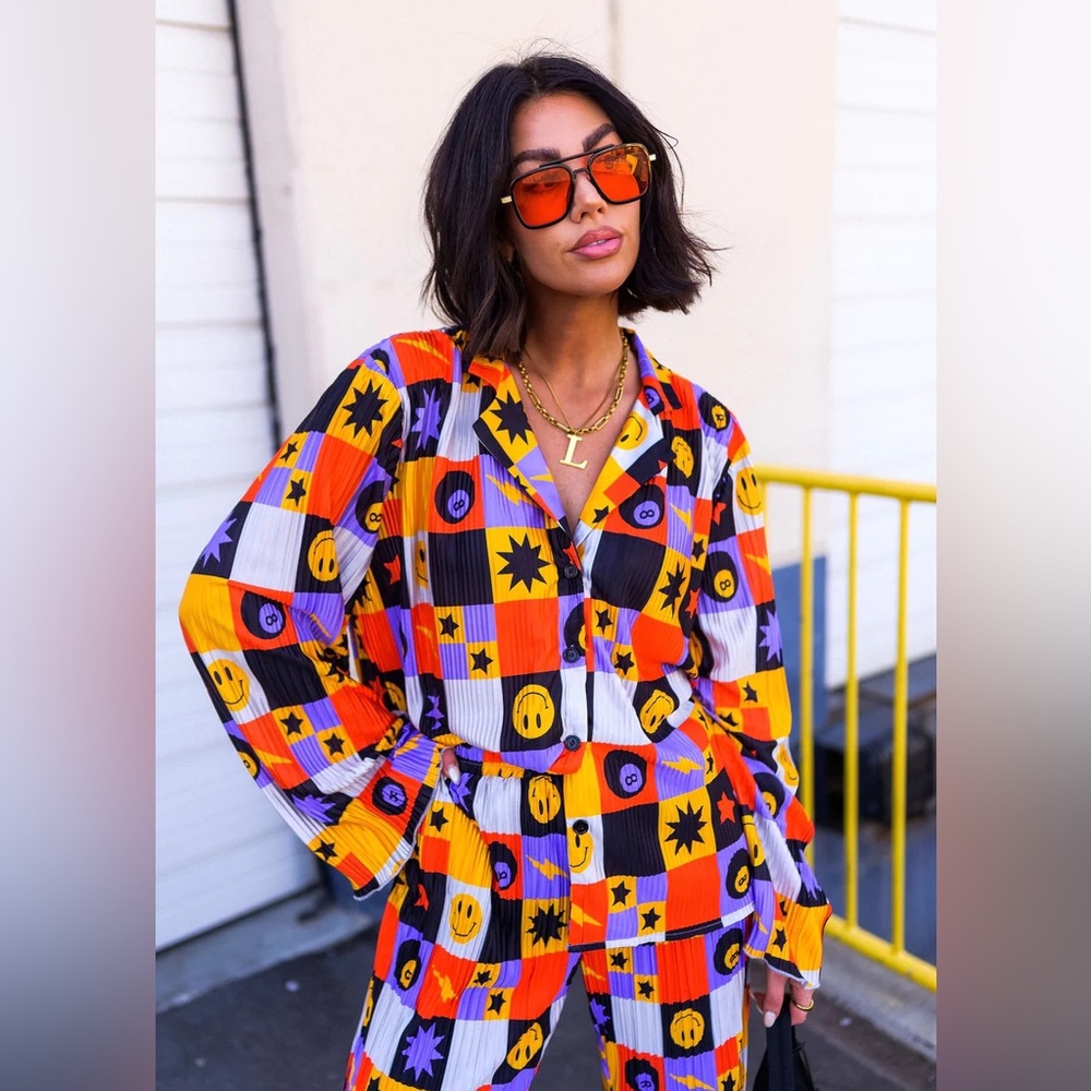 LALA ORIGINAL: Long Sleeve Plisse Set in Not Made To Be Subtle - NEW!